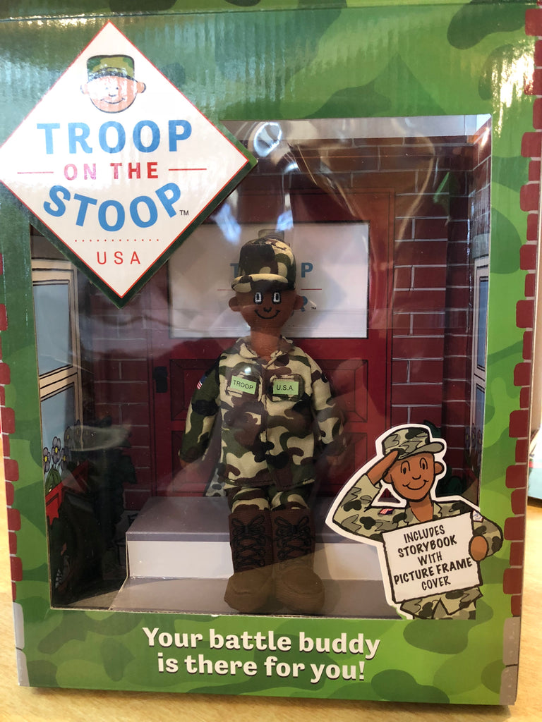Troop on the Stoop™ (male dark skin version)